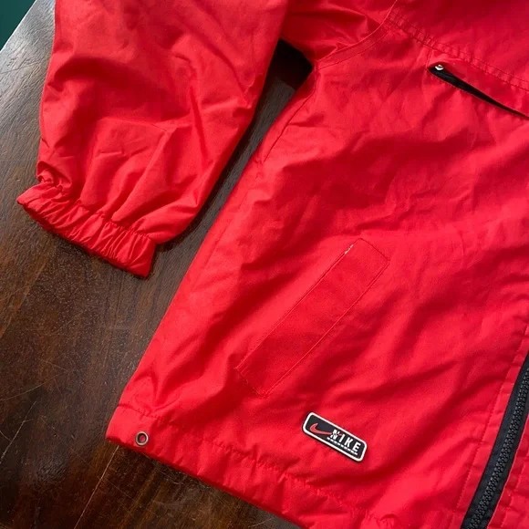 Nike Sz S - M Women Snow Jacket Windbreaker Fleece Inside Pocket Hoodie L@@K - Picture 3 of 9